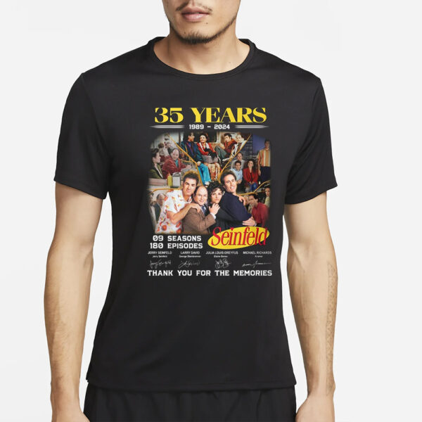 35 Years 1989 – 2024 Seinfeld 09 Seasons 180 Episodes Thank You For The Memories T-Shirt4