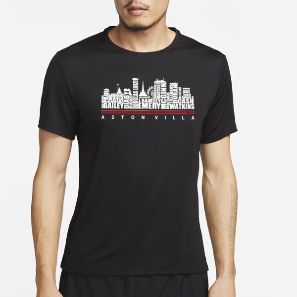 Astonvilla 23 24 Classic Skyline T-Shirt2