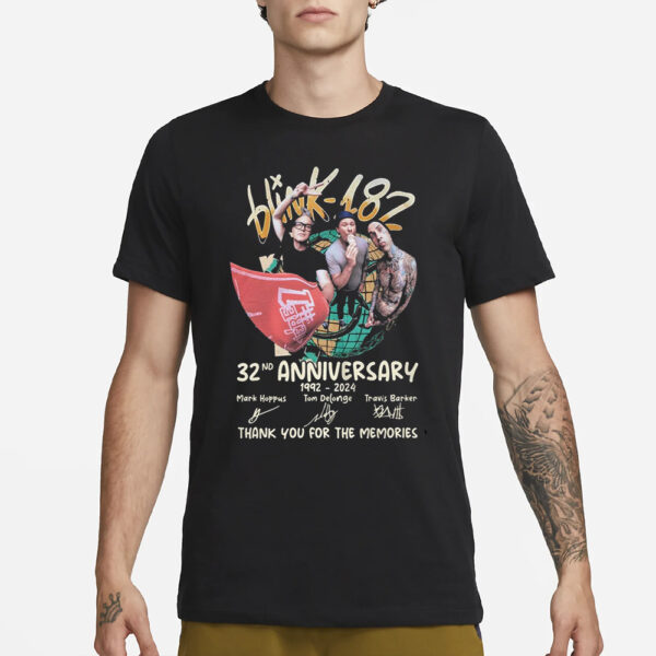 Blink-182 32nd Anniversary 1992 – 2024 Thank You For The Memories T-Shirt3