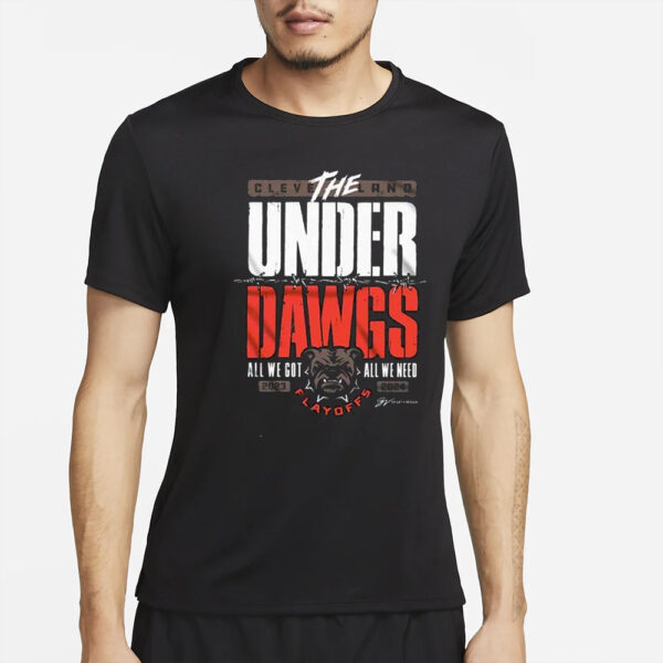 Cleveland Football The UnderDAWGS Playoff T-Shirt2