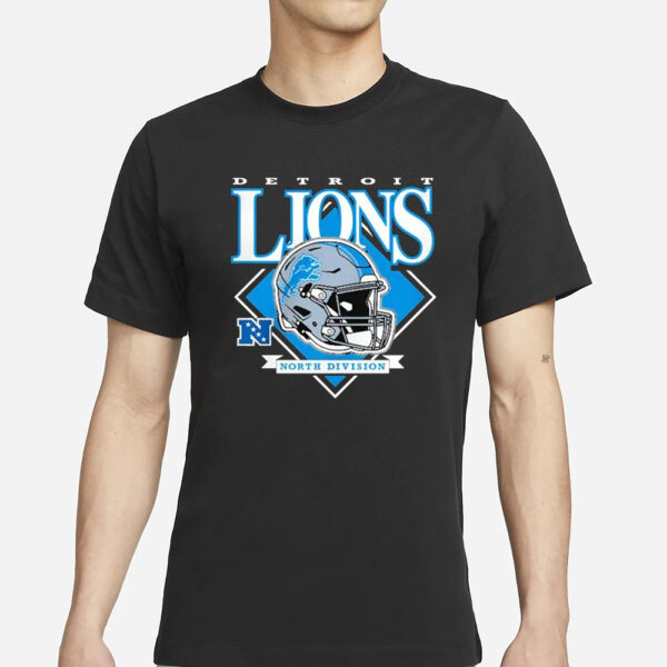 Detroit Lions New Era Gray Big & Tall Helmet T-Shirt