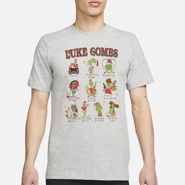 Grinch Luke Combs Christmas 2023 T-Shirt1