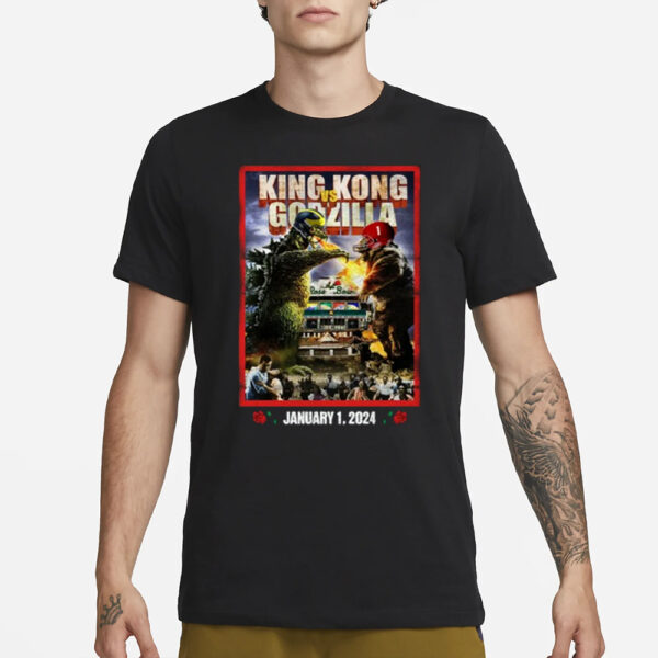 King Kong Vs Godzilla January 1, 2024-Unisex T-Shirt3