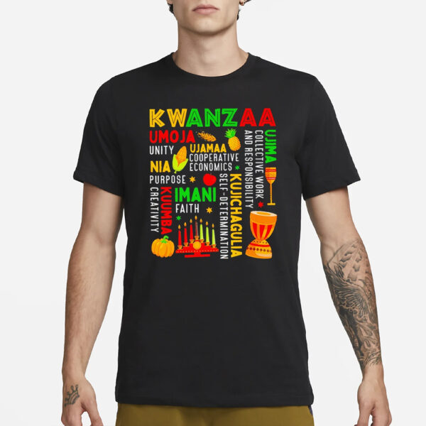 Kwanzaa umoja unity ujima imani nia kuumba T-Shirt3