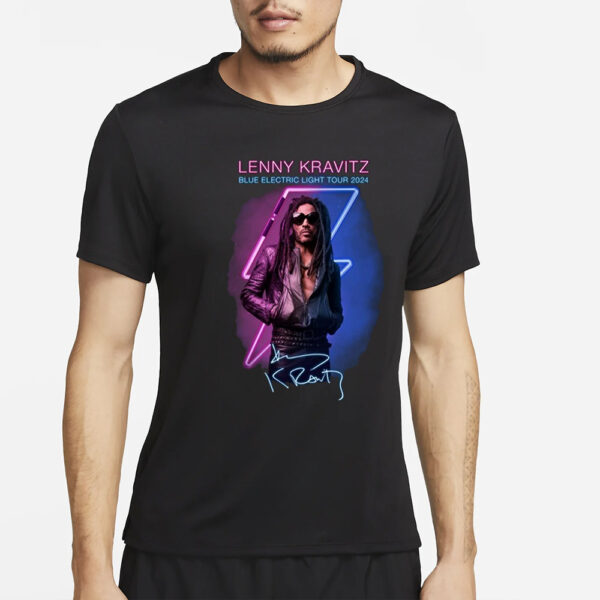 Lenny Kravitz Blue Electric Light Tour 2024 T-Shirt2