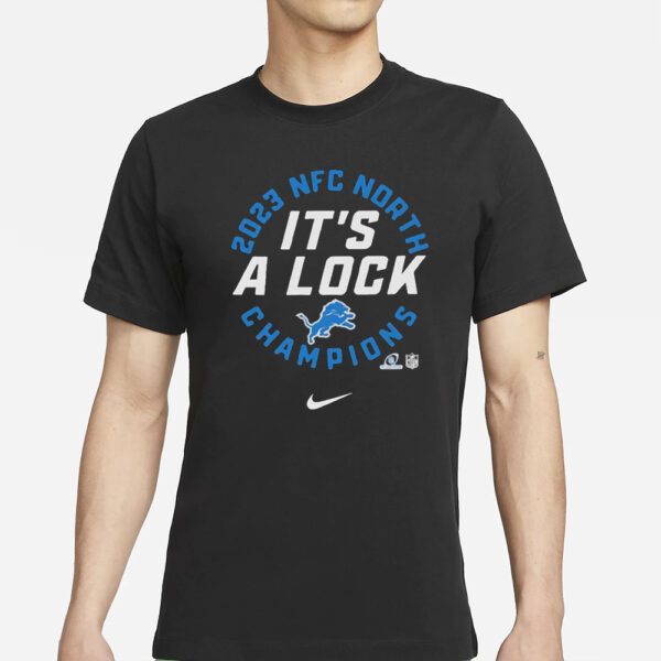 Lions 2023 Nfc North Champions It’s A Lock T-Shirt