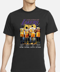 Los Angeles Lakers The King Lebron James, The Mamba Kobe Bryant, The Myth Anthony Davis, The Legend Shaquille O’Neal T-Shirt