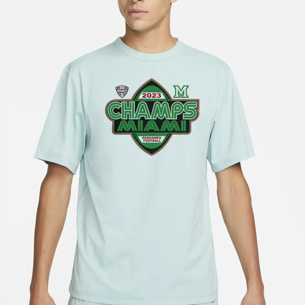 Miami Redhawks 2023 Mac Champions Tshirt3