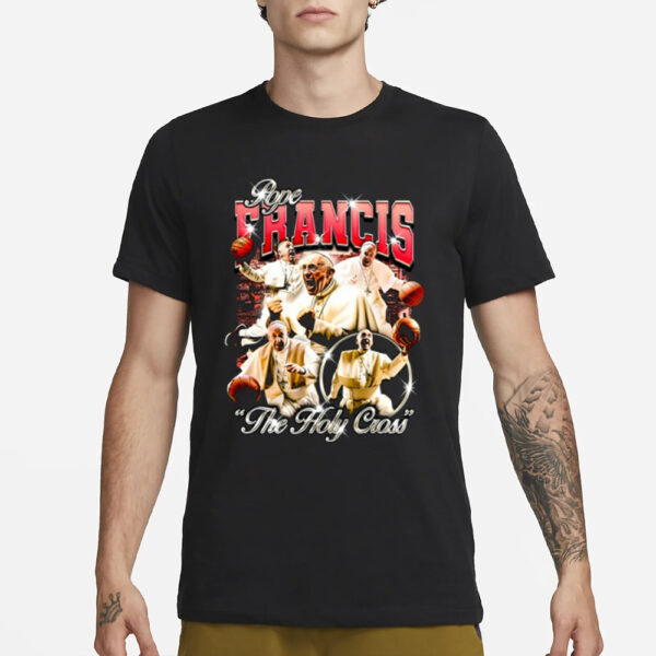 Notsafeforwear Pope Francis The Holy Cross-Unisex T-Shirt3