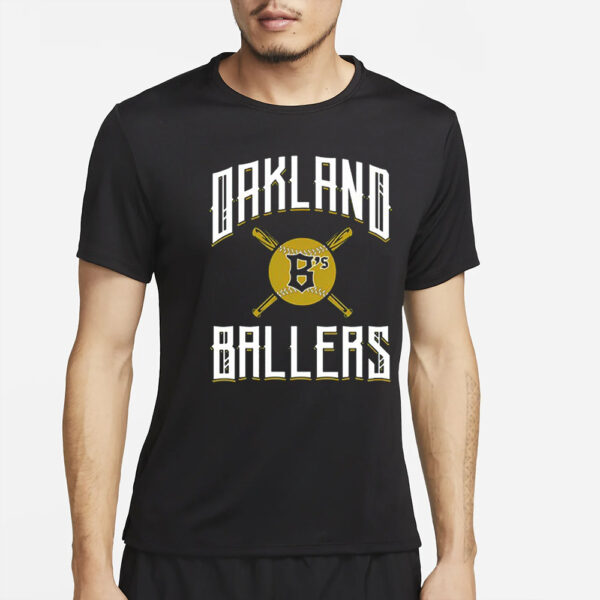 Oakland Ballers Bat Logo Shirt4