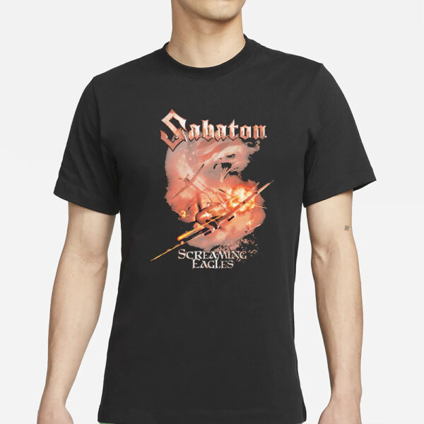 Official Sabaton Limited Screaming Eagles War Fire T-shirt