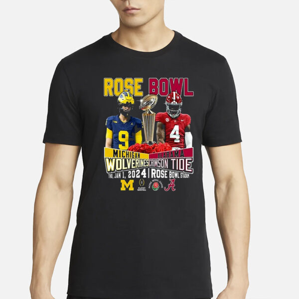 Rose Bowl Michigan Wolverines Vs Alabama Crimson Tide Shirts