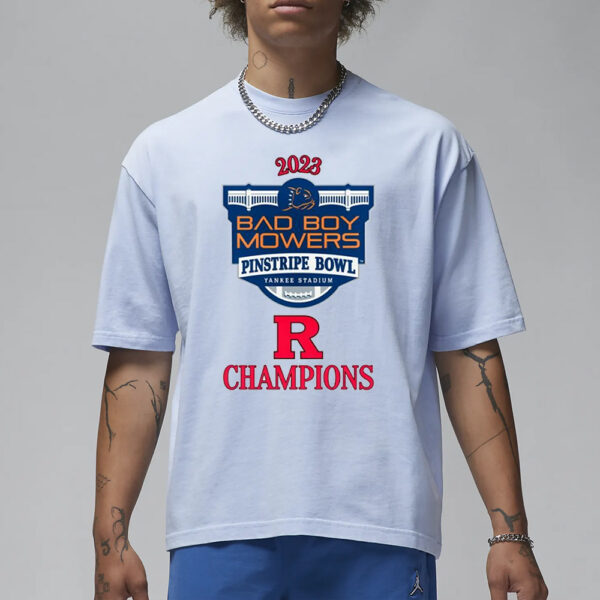 Rutgers Football 2023 Bad Boy Mowers Champions T-Shirt1