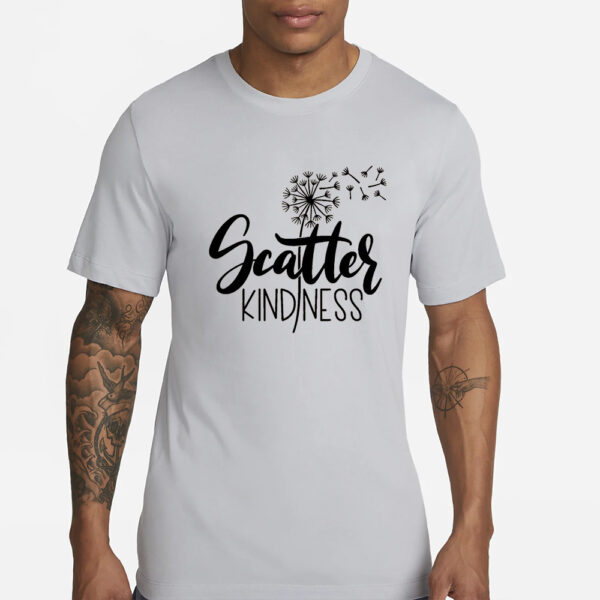 Scatter Kindness Dandelion Letter Casual T-Shirt