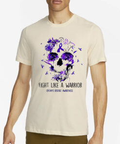 Skull Fight Like A Warrior Crohn’s Disease Awareness T-Shirts