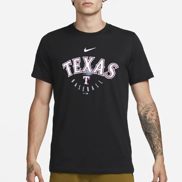 Texas Rangers Nike Wordmark Outline Legend T-Shirt1