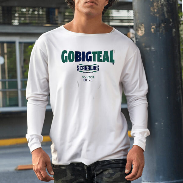 Uncw Basketball Go Big Teal Shirt1