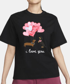 Valentine’s Day Love Dachshund Casual T-Shirt1