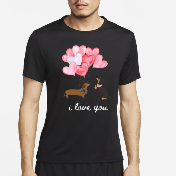 Valentine’s Day Love Dachshund Casual T-Shirts