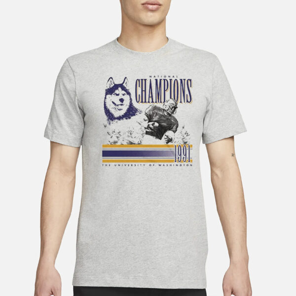 Washington Huskies Football 1991 National Champs T-Shirt1