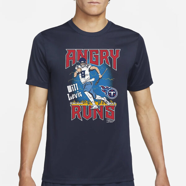 Will Levis Tennessee Titans Angry Runs T-Shirt6