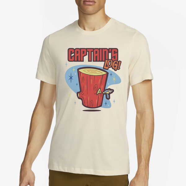 Wood captain’s log cartoon T-Shirt4