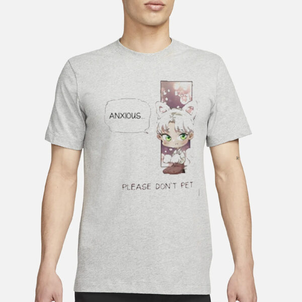 Zelan Sweater Nervous Please Don’t Pet T-Shirt1