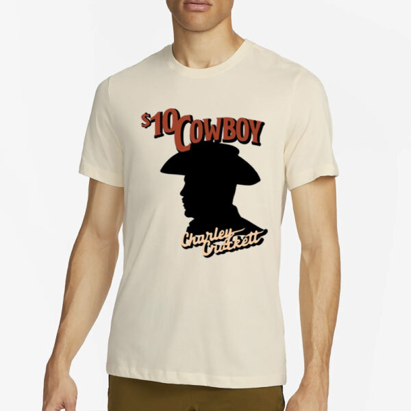 $10 Cowboy Charley Crockett Silhouette T-Shirt2