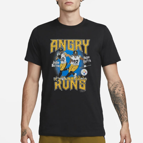 Angry Runs Steelers Warren And Harris T-Shirt3