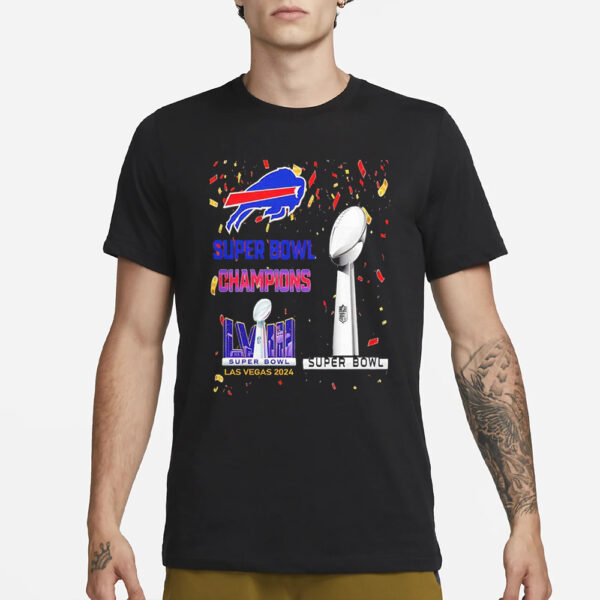 Bills Super Bowl Champions LVIII Las Vegas 2024 T-Shirt3