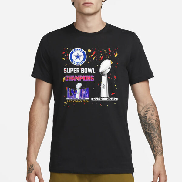 Cowboys Super Bowl Champions LVIII Las Vegas 2024 T-Shirt3