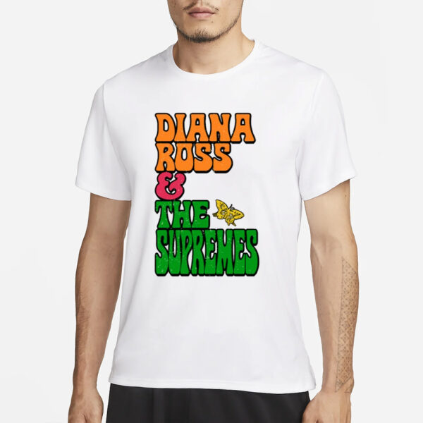 Diana Ross And The Supremes Stacked Butterfly T-Shirt1