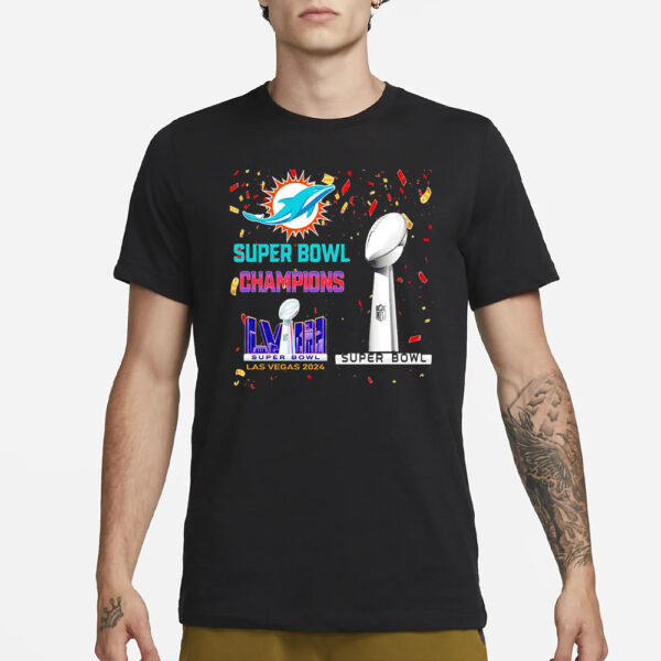 Dolphins Super Bowl Champions LVIII Las Vegas 2024 T-Shirt1