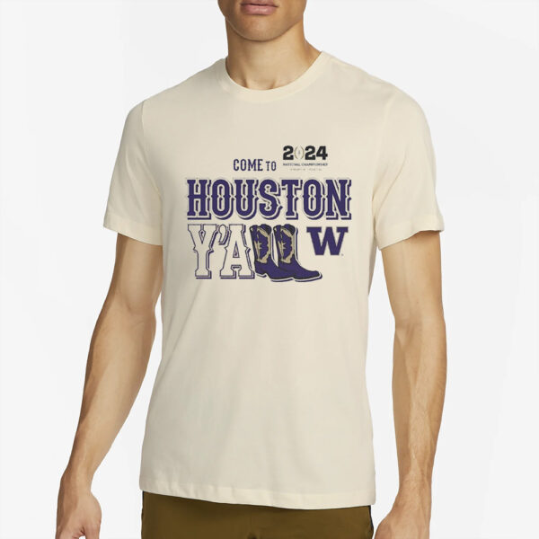 Huskies Come To Houston Yall 2024 National Championship T-Shirt4