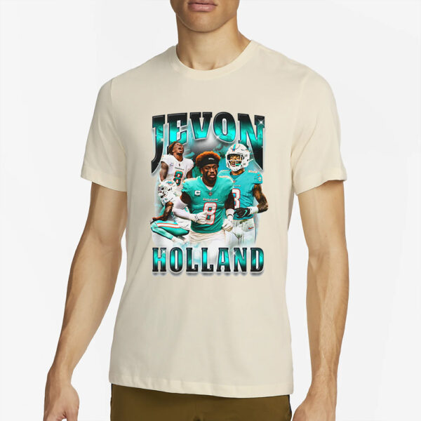 Jevon Holland Miami Dolphins Graphic T-Shirt4