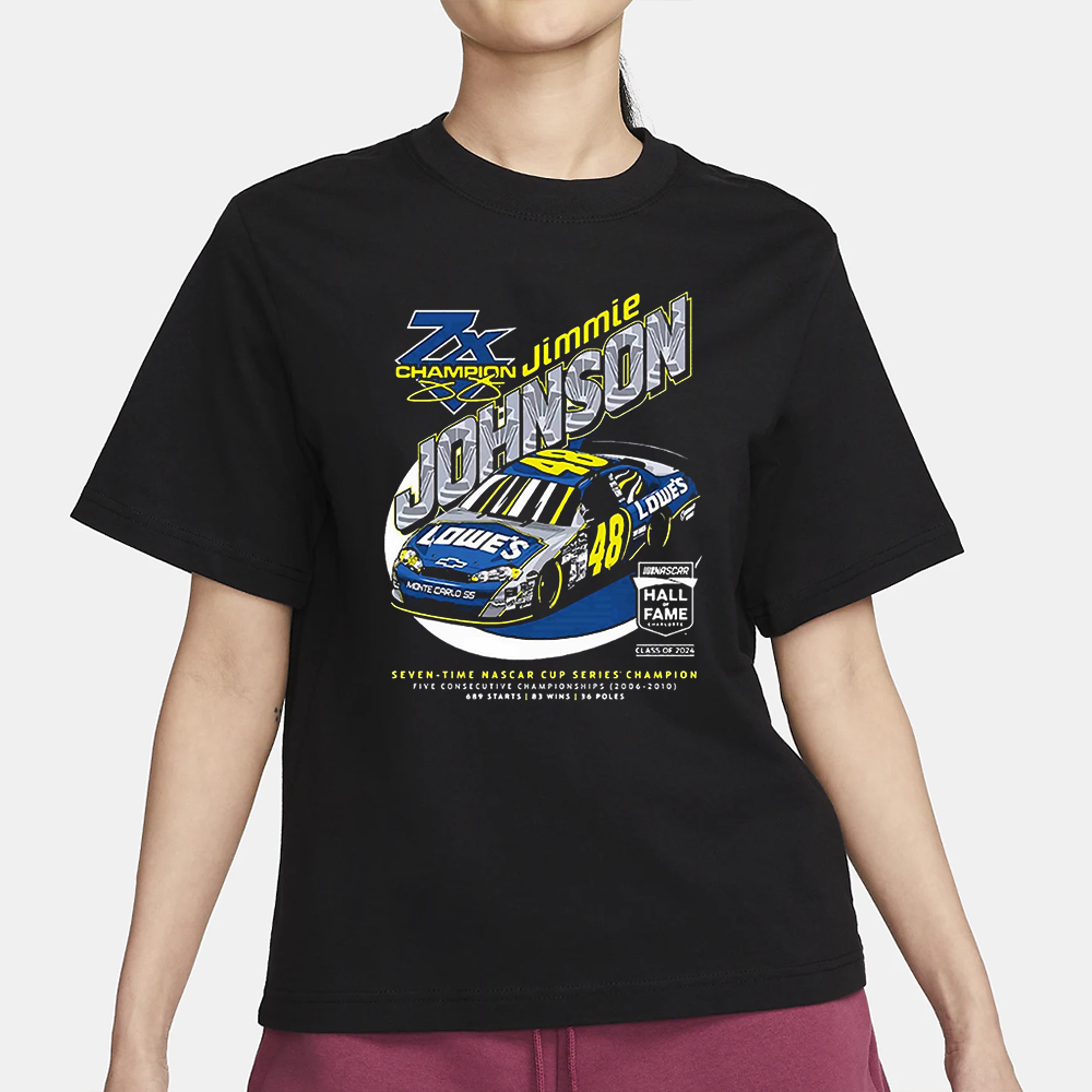 Jimmie Johnson Checkered Hall Of Fame Class Of 2024 T-Shirt 4 Jimmie Johnson Checkered Hall Of Fame Class Of 2024 T-Shirt1