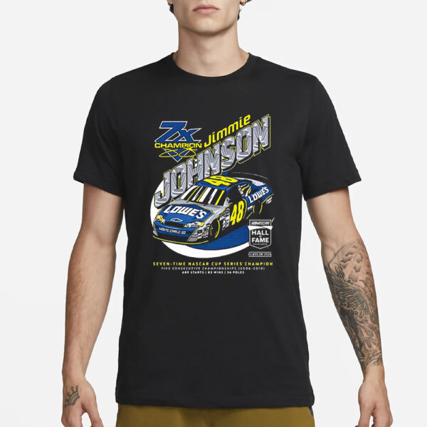 Jimmie Johnson Checkered Hall Of Fame Class Of 2024 T-Shirt3