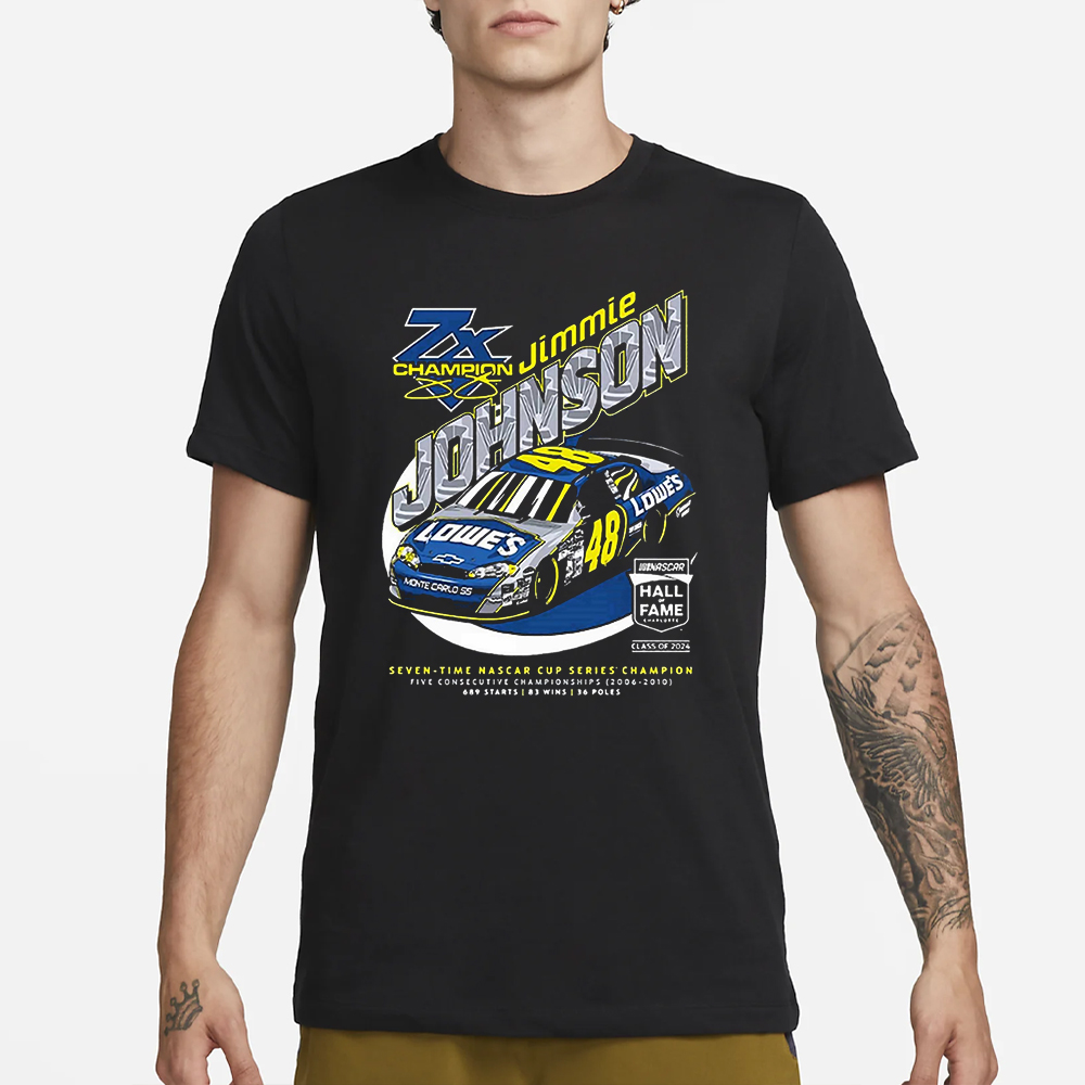 Jimmie Johnson Checkered Hall Of Fame Class Of 2024 T-Shirt 5 Jimmie Johnson Checkered Hall Of Fame Class Of 2024 T-Shirt3
