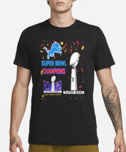 Lions Super Bowl Champions LVIII Las Vegas 2024 T-Shirt3