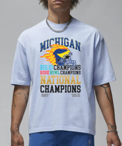 Michigan Big Ten Rose Bowl National Champions Barstool T Shirt1