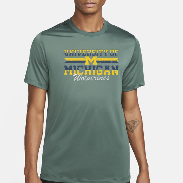 Michigan Football University Of Wolverines Throwback T-Shirt