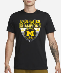 Michigan National Championship Undefeated 15-0 T-Shirt1