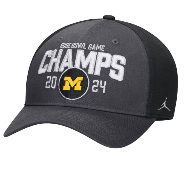 Michigan Wolverines Jordan Brand College Football Playoff 2024 Rose Bowl Champions Locker Room Adjustable Hat