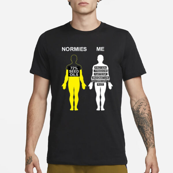 Normies Vs Me 72 Seed Oils T-Shirt3