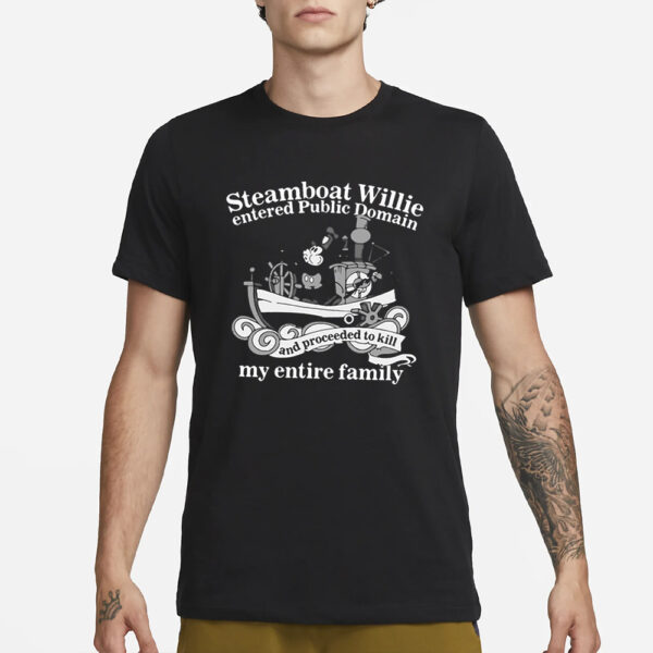 Steamboat Willie Entered Public Domain T-Shirt3