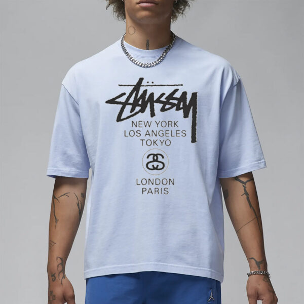 Stussy World Tour New York Los Angeles Tokyo London Paris T-Shirt2