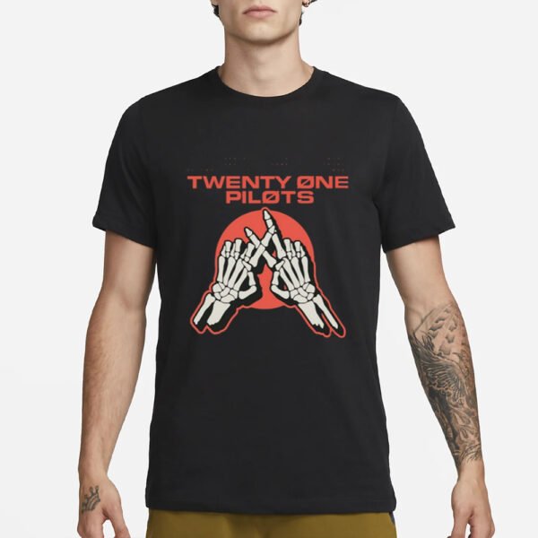 Twenty One Pilots Skeleton Hands T-Shirt1