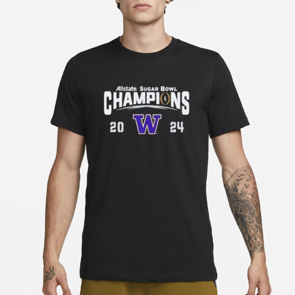 Washington Huskies Top of the World College Football Playoff 2024 Sugar Bowl Champions T-Shirt3