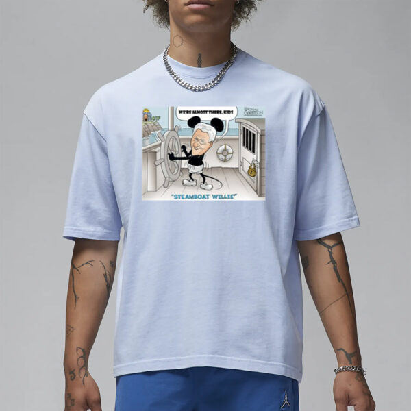 We're Almost There Kids Steamboat Willie T-Shirt1