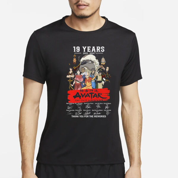 19 Years 2005 – 2024 Avatar The Last Airbender Thank You For The Memories T-Shirt2